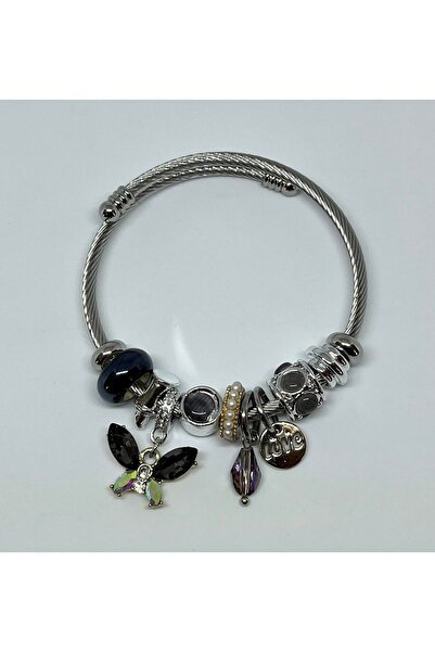 SENİN DÜNYAN Charm Bileklik - Çelik Model Kelebek Charm Bileklik