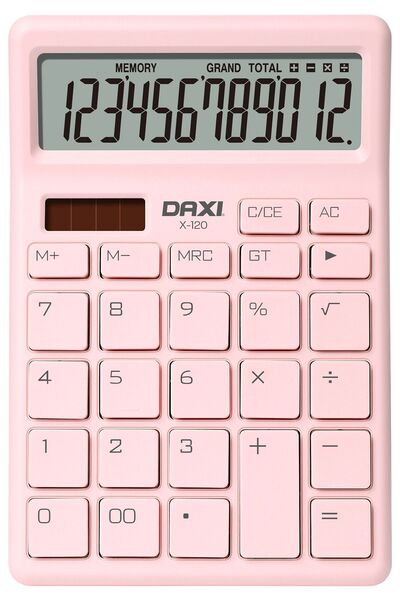 Daxi X-120 PASTEL PEMBE 12 HANELİ HESAP MAKİNESİ