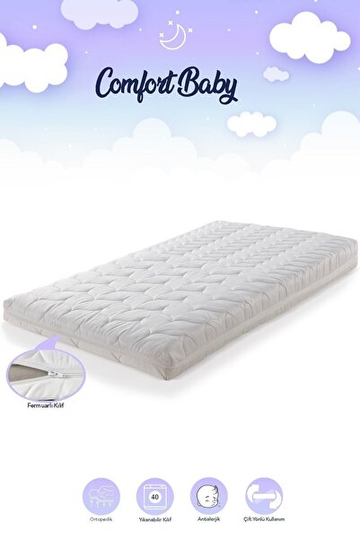 Mavi Ay Yatak Comfort Baby Yatak 60x120 Cm Bebek Yatağı - Yıkanabilir Kılıflı - Ortopedik