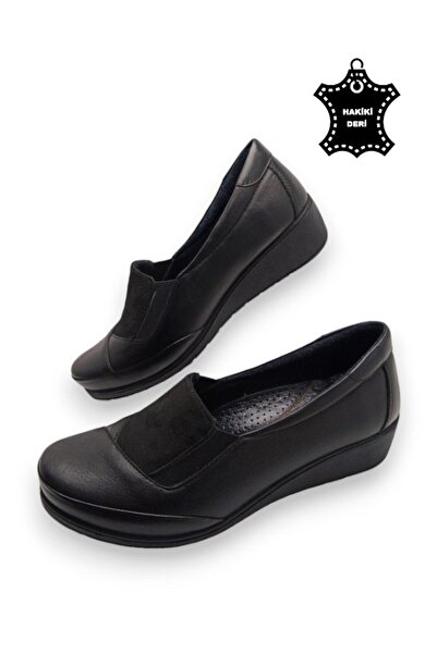 MAGIC SHOES Valódi bőr teljes ortopéd talpbetét fekete anyacipő