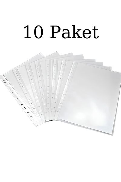 npratik 10 Pack Extra Transparent Bag File - Durable and Useful (1000 Pieces)