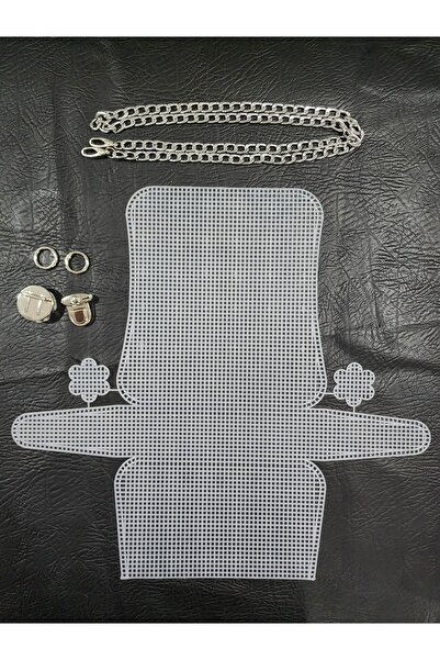 Atelier Cheval مجموعة حقائب قماش بلاستيكية، مجموعة حقائب بلاستيكية فضية، حقيب...