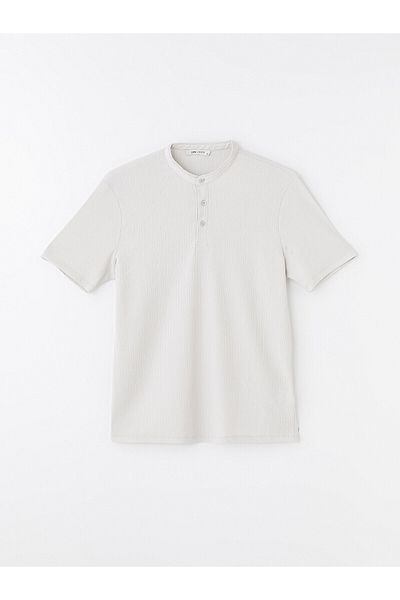 LC Waikiki Pánské triko s krátkým rukávem Judge Collar - LCW
