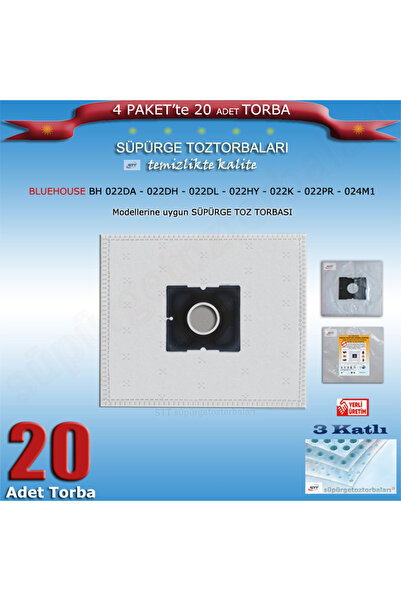 BLUE HOUSE 10 τεμάχια σακούλες σκόνης Κατάλληλες για μοντέλα BLUEHOUSE BH 022DA -022DH-022DL-022HY-022K-022PR-024M1 200120