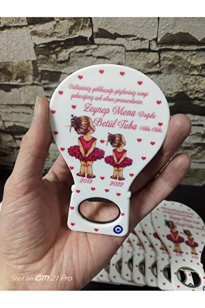 onuratasarlat 25 Adet Balon Açacak Magnet Ablalı Kardeşli Dolab Süsü