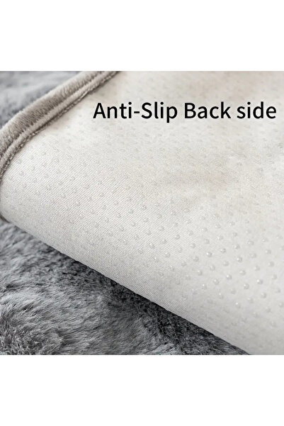 TWENTY HOME Tavşan Tüyü Açık Gri Koltuk Kanepe Örtüsü