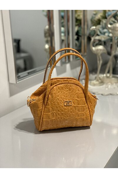 Molie Geantă de mână și de umăr pentru femei, galben muștar, piele artificial...