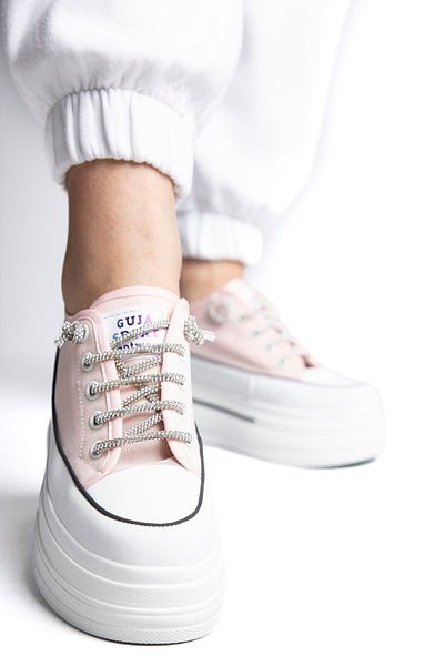 Guja Pantofi sport de damă cu talpă înaltă 23y345-10 roz