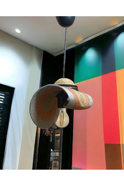 AYŞE SERHOŞOĞLU HOME DESİGN Dekoratif Hasır Avize, Modern Avize, Tasarım Avize, Rustik Avize, Jüt Halatlı Sarkıt Avize