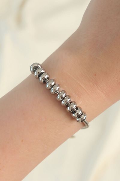 Skygo Oval Figured 316L Silver Bracelet - Colorful TJ-BB6097