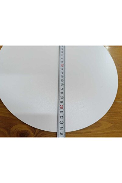 yeditepe osmanlı 35 Cm Yuvarlak Beyaz Pasta Altlığı ve Çok Amaçlı Dekoratif MDF Panel - 1 Adet