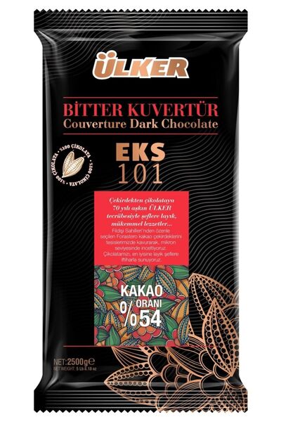 Ülker Bitter Kuvertür 2,5kg %54 - Eks 101