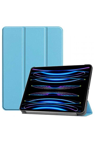 ZMOBILE iPad Air 13 inç M2 2024 Uyumlu Kılıf Kapaklı Standlı Arkası Sert Transparan Uyku Modlu