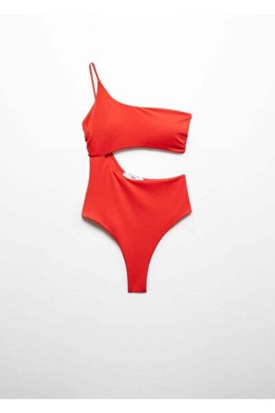 MANGO Woman Badeanzug mit asymmetrischem Schlitz