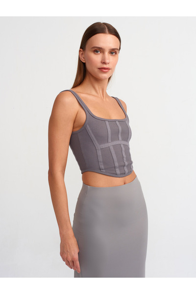 Dilvin 3793 Corset Top-afumat