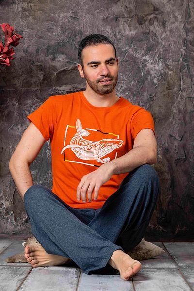 CALİA Σετ ανδρικών πιτζάμες με μονό τζέρσεϊ Crew Neck - Κοντό μανίκι