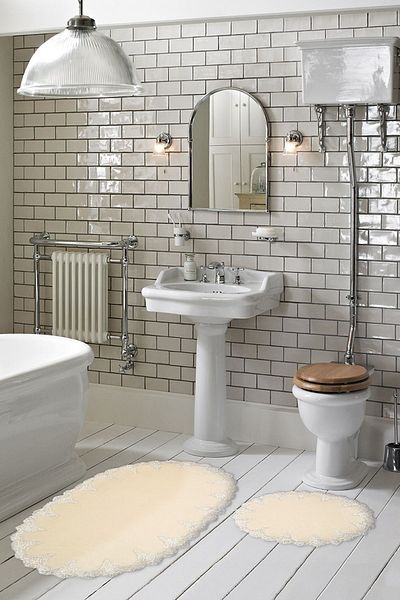Alanur Home Zara Oval 2-Piece Bathroom Set (65 X 115 - 55 X 65) Cream