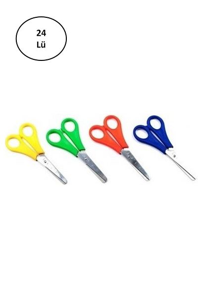NEZADE STORE Puti 4440 Economical Ruled School Scissors 24 Pieces