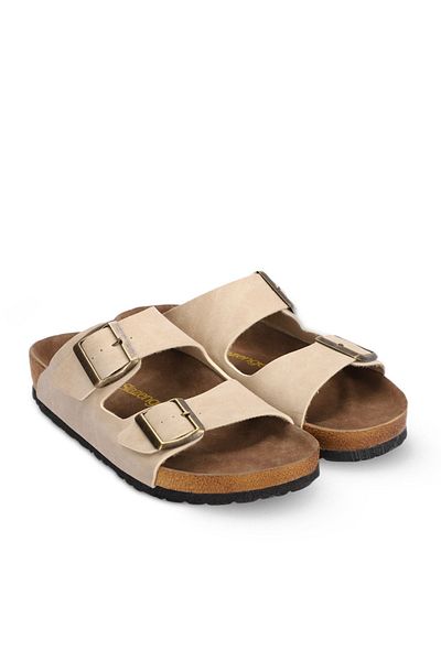 Slazenger Ανδρικές παντόφλες Lens Beige Nubuck Daily Comfort Ορθοπεδικές