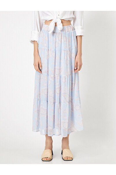 Koton Detailní Maxi sukně s pravidelným volánovým vzorem