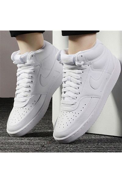 Nike Pantofi sport pentru femei Court Vision Mid, cu jumătate de gât, Cd5436-100