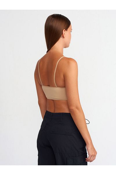Dilvin 3714 Model de sutien cu bretele cu șnur cu decolteu în V