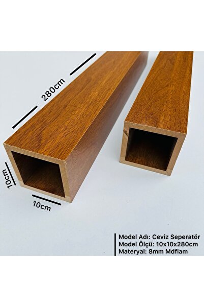 POLAT PANEL Ceviz (4 ADET) 10cm X 10cm X 280cm Seperatör / Bölme