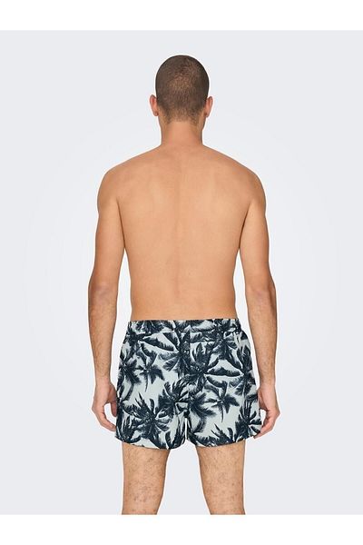 Only & Sons Ανδρικό πράσινο σορτς Todd Swim Shortest Palm Aop 22026141 -21