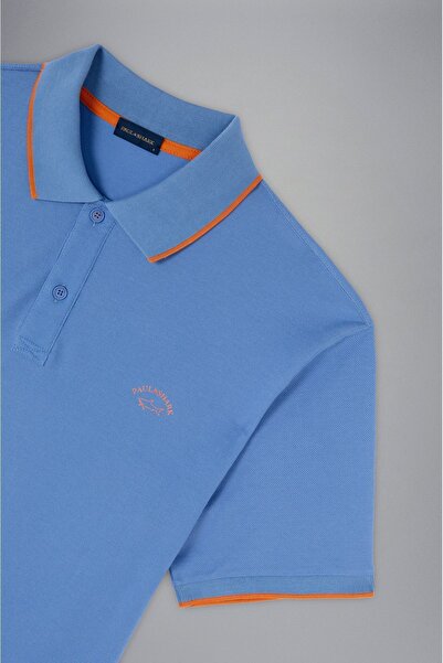 PAUL&SHARK Ανδρικό μπλουζάκι με κοντό μανίκι με γιακά πόλο με κουμπιά από βαμβακερό μπλουζάκι 24411300-239