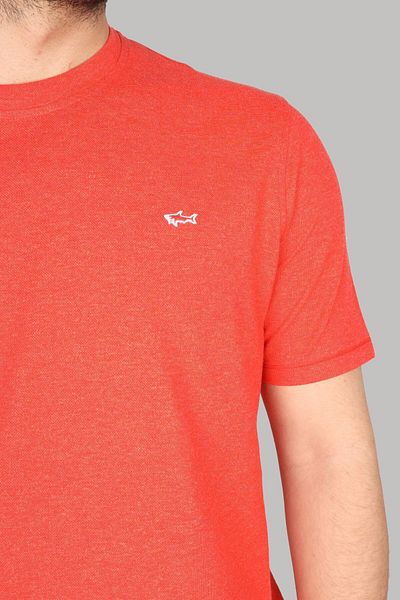 PAUL&SHARK Men's Red T-Shirt - Cotton, Casual Pattern, Logo Detailed24411014-277