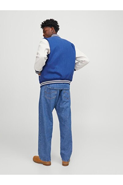 Jack & Jones Jack Jones Jorcollege Wool Blend Bomber Noos Erkek Mavi Ceket 12241559-07