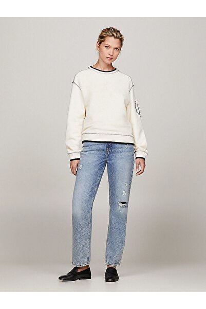 Tommy Hilfiger Kadın Pamuklu Likralı 5 Cepli Günlük Mavi1 Jeans WW0WW40632-1A9