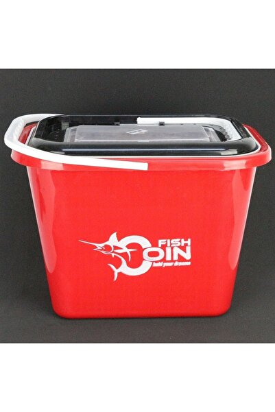 FİSHCOİN Süzgeçli Balık Kovası 10 Lt Kırmızı