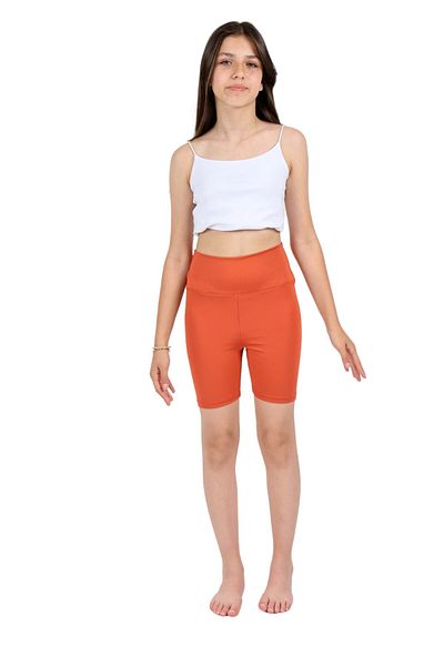 ERDEM KIDS Fată cu talie înaltă Biker - Casual Alergare Mers Sport Antrenament atletic Fittness Leggings scurti
