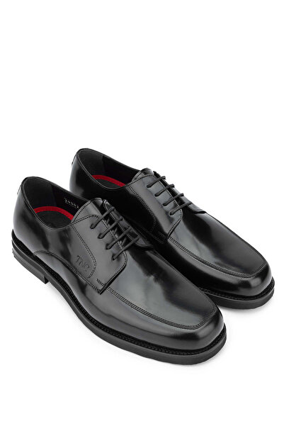 Tamer Tanca Erkek Hakiki Deri Siyah Açma Klasik Ayakkabı