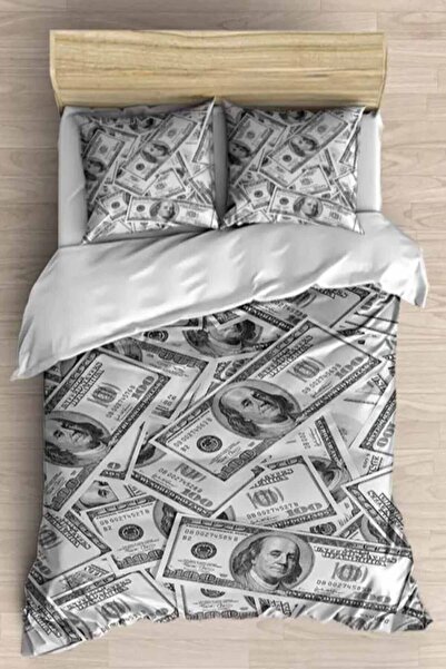 Else Halı Else Para Dolarlar 3d Desenli Çift Kişilik Nevresim Takımı