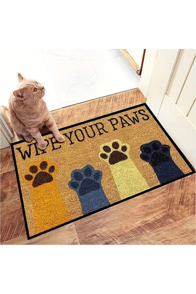 Else Dekor Cat Paw Patterned Modern Interior and Exterior Door Mat 40x60cm