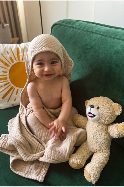 benecium Müslin Banyo Bebek Havlusu