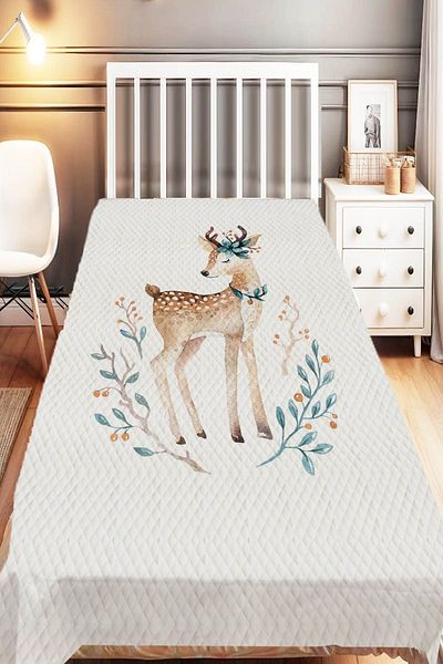 Else Dekor Single Gray Animal Patterned Children's Pique Set