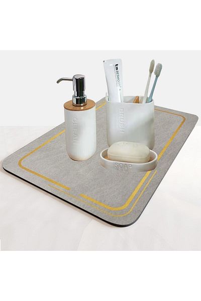 Else Dekor Water Absorbent Bathroom Organizer Σαμπουάν ντους Σαπούνι Κύπελλο Οδοντόβουρτσα Pad Organizer Χαλάκι παρουσίασης