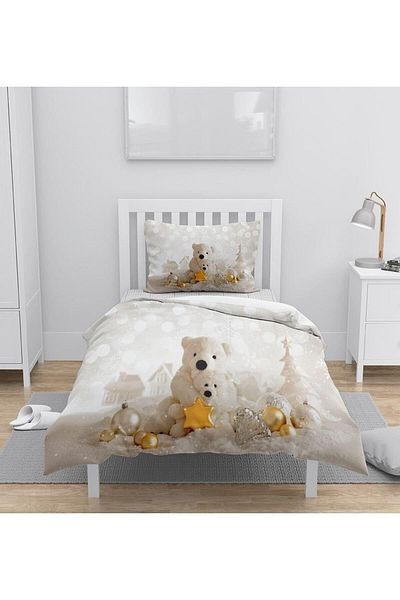 Else Dekor Σετ Παπλωματοθήκη μονής με 3D σχέδιο με Star Teddy Bear