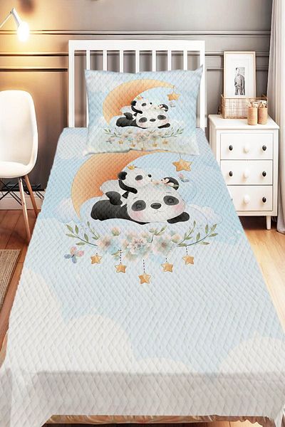 Else Dekor Single Pink Balloon Fox Patterned Children's Pique Set
