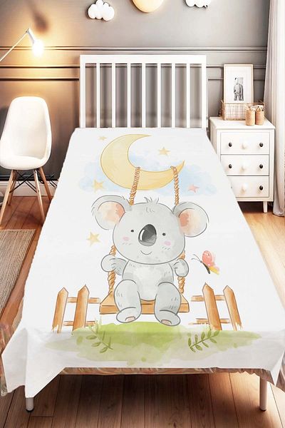Else Dekor Koala Patterned Kids and Baby Room - Cute Bedspread