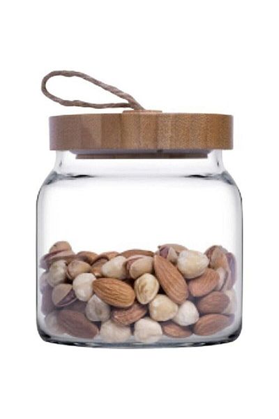 Paşabahçe 43573 Woody Bamboo Jar with Lid 575 Cc Single