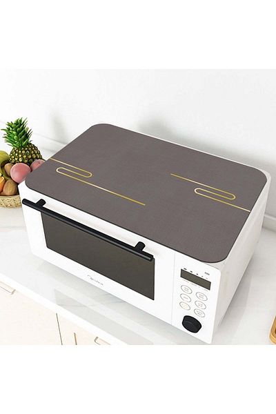 Else Dekor Patterned Microwave Oven Cover Protective Mat Non-Slip Base Washable Organizer Case