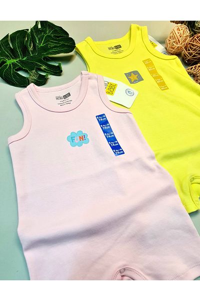 Hello Baby Summer Sling Jumpsuit and Top Set for Baby Girl