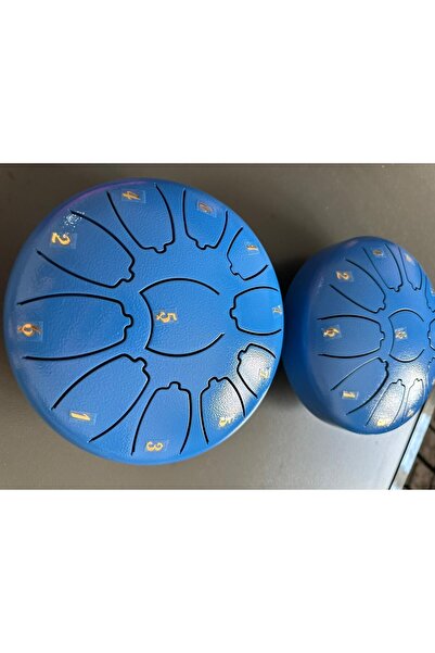 miniarpturkiye Mavi 11 Notalı Pro Paslanmaz Çelik Handpan 2 Yıl Garantilidir 6inç