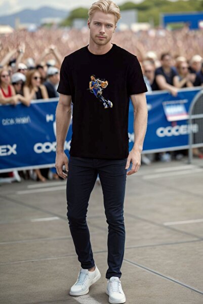 The Baski Siyah Unisex Stephen Curry Nba Basketbol Baskılı Kısa Kollu T-shirt