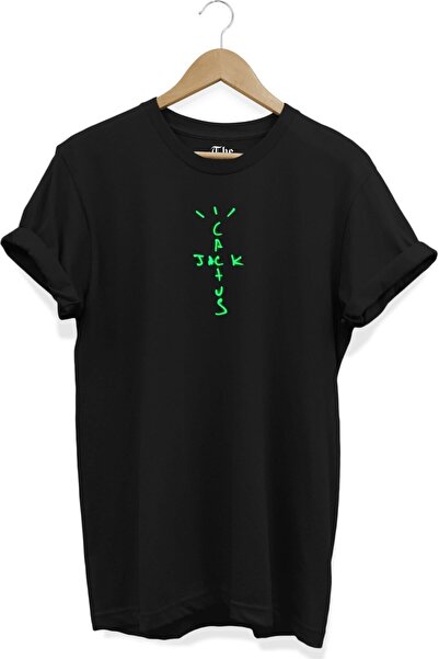 The Baski Crna unisex majica The Villain Cactus Jack Text Štampano kratkih ru...