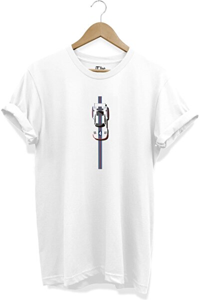 The Baski Bela unisex trkaća mašina Štampano retro kratki rukav T-shirt